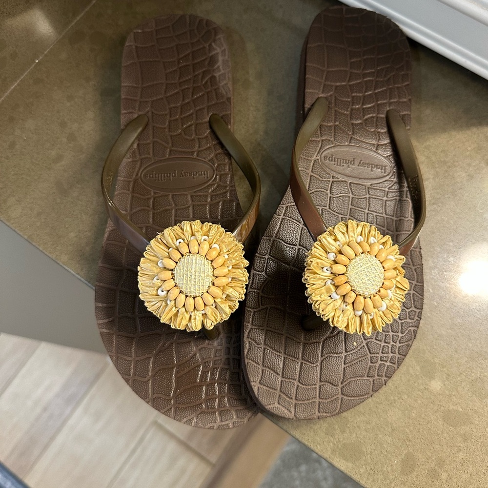 Lindsay Phillips Brown Flip Flops